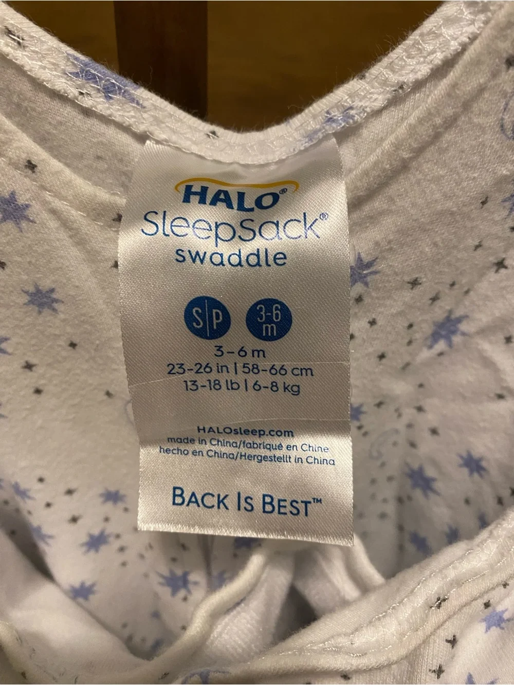 Halo White and Light Blue SleepSack Swaddle
